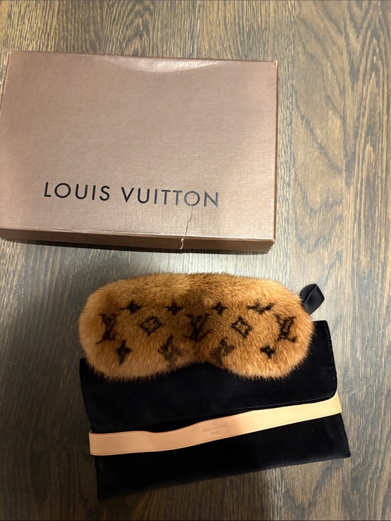 Louis Vuitton Other - Louis Vuitton mink Fur Eye Mask with Box/dust-bag travel luxury